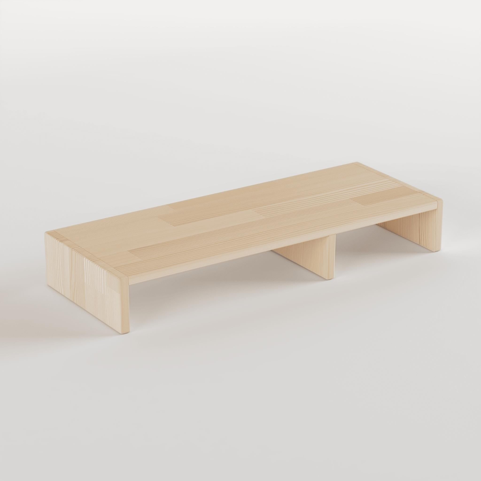 Handmade Solid Pine Wood Monitor Stand: Ergonomic Desk Riser