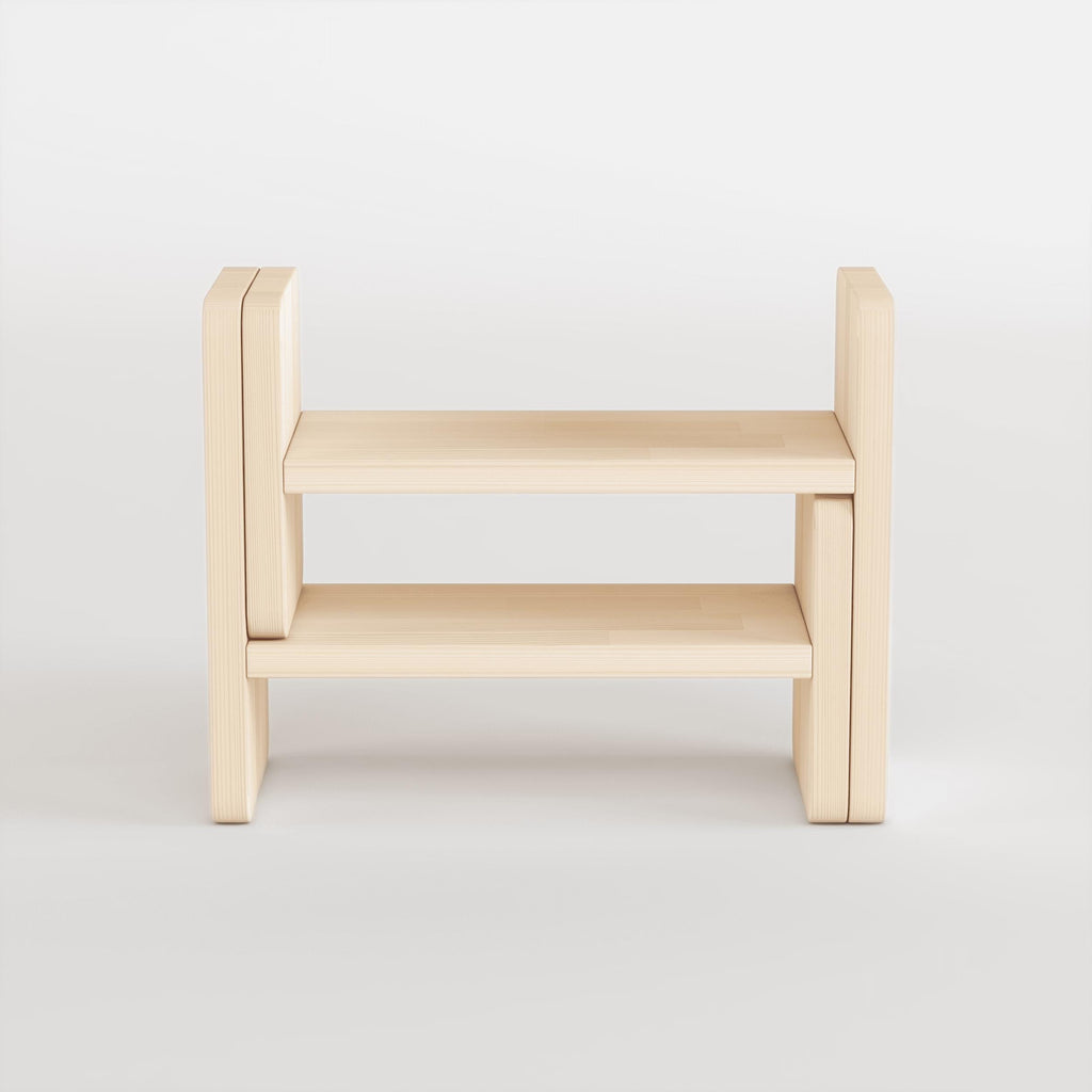 Handmade Solid Pine Desk Shelf: Minimalist Office Organizer