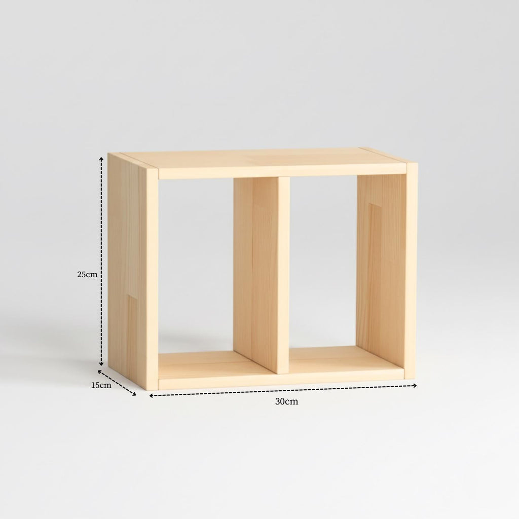Handmade Pine Desk Shelf: Nordic Office Decor, Minimalist Bookshelf