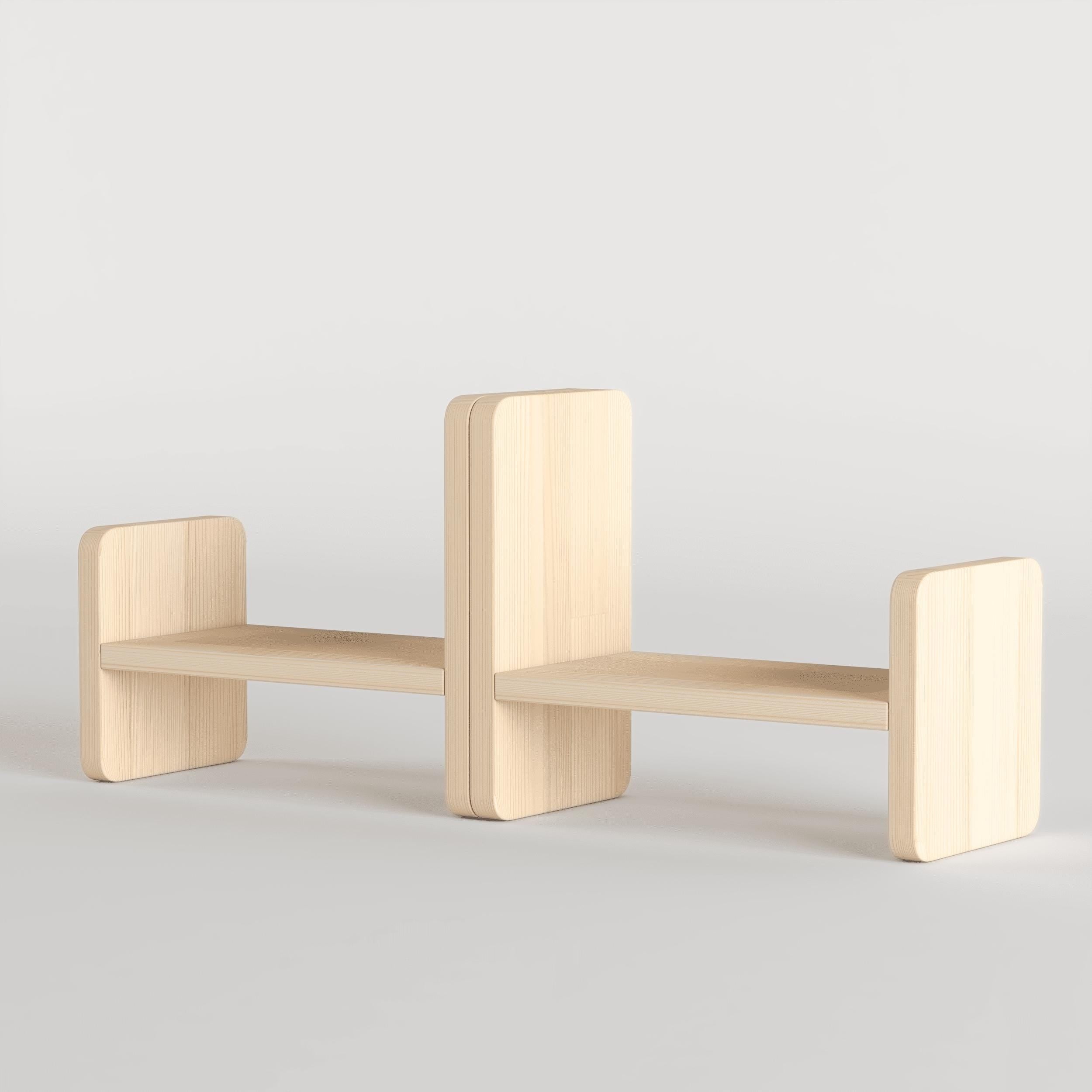 Handmade Solid Pine Desk Shelf: Minimalist Office Organizer