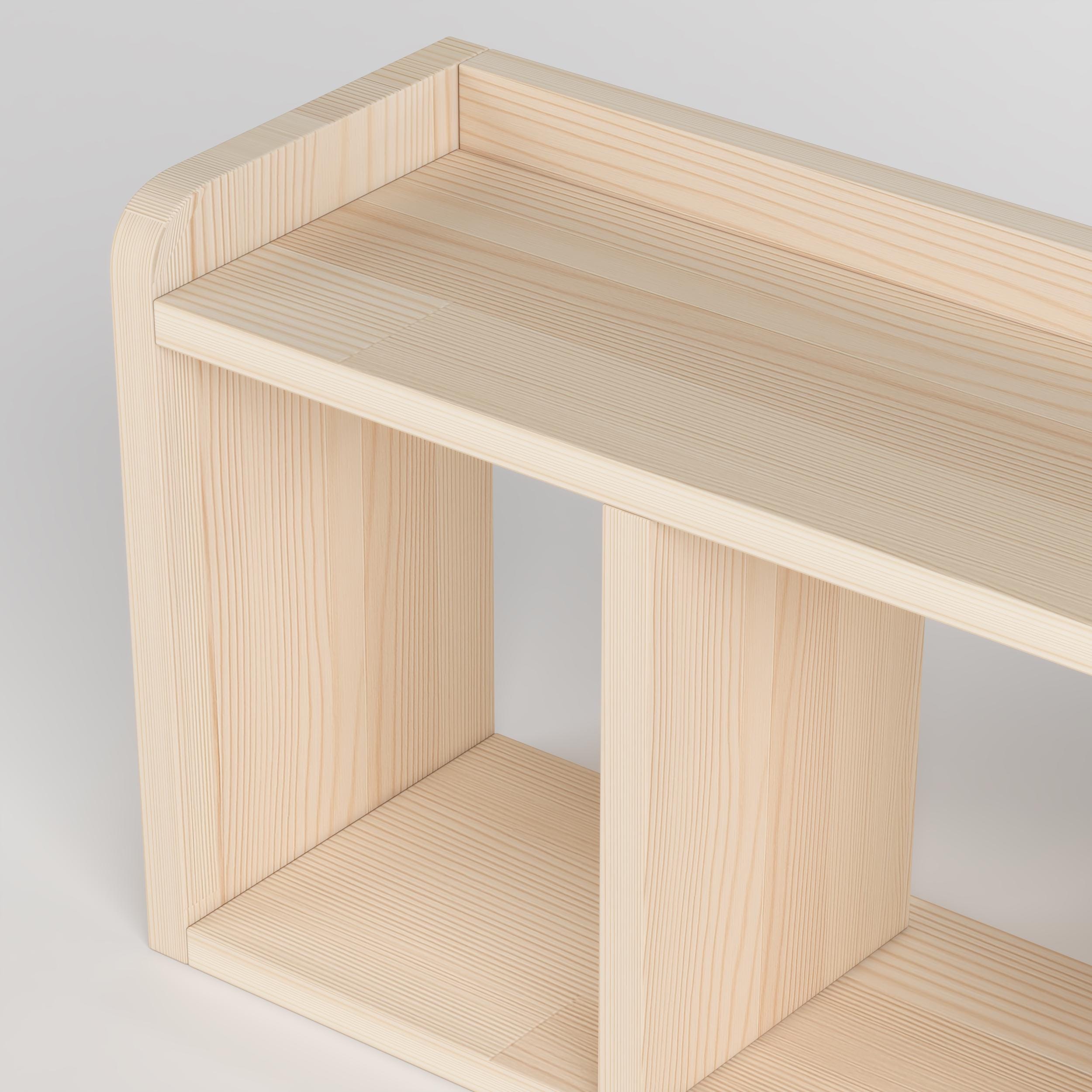 Solid Pine Desk Shelf | Minimalist Japandi Organizer | Eco-Friendly Home Office Storage
