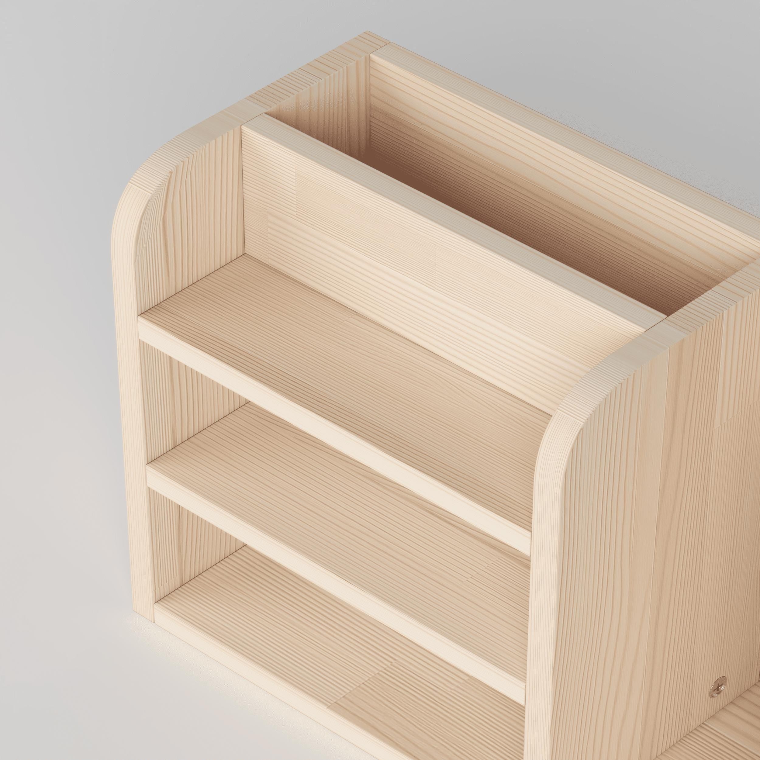 Handmade Pine Desk Shelf: Nordic Style Desktop Organizer