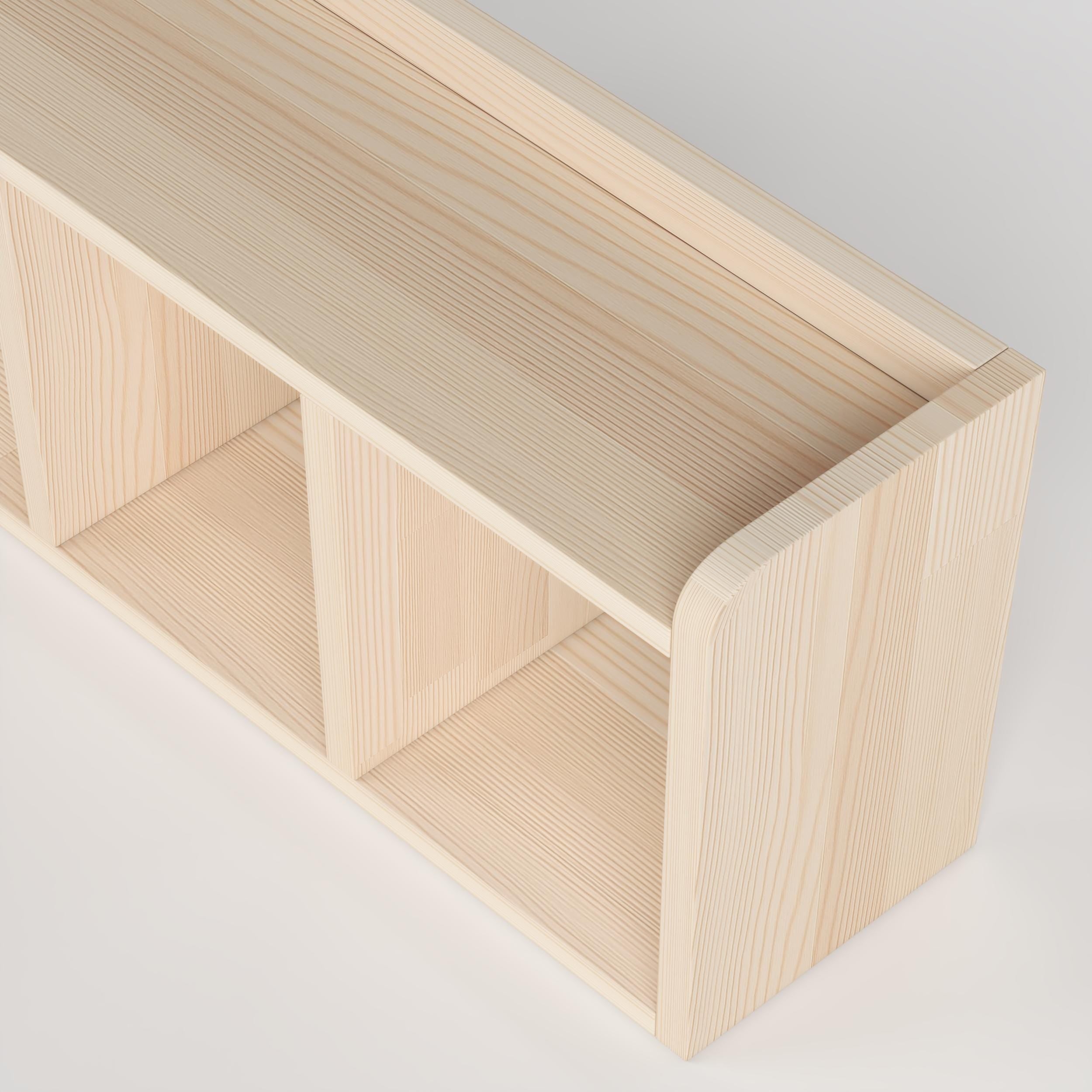 Solid Pine Desk Shelf | Minimalist Japandi Organizer | Eco-Friendly Home Office Storage