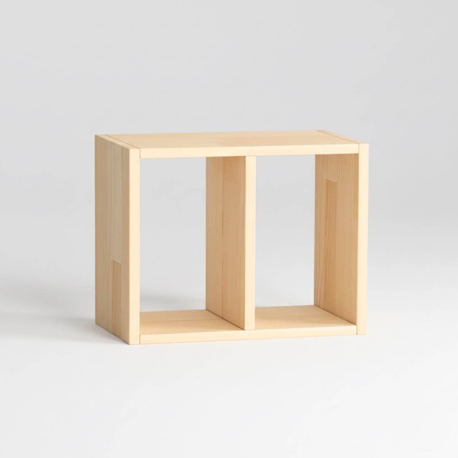 Handmade Pine Desk Shelf: Nordic Office Decor, Minimalist Bookshelf