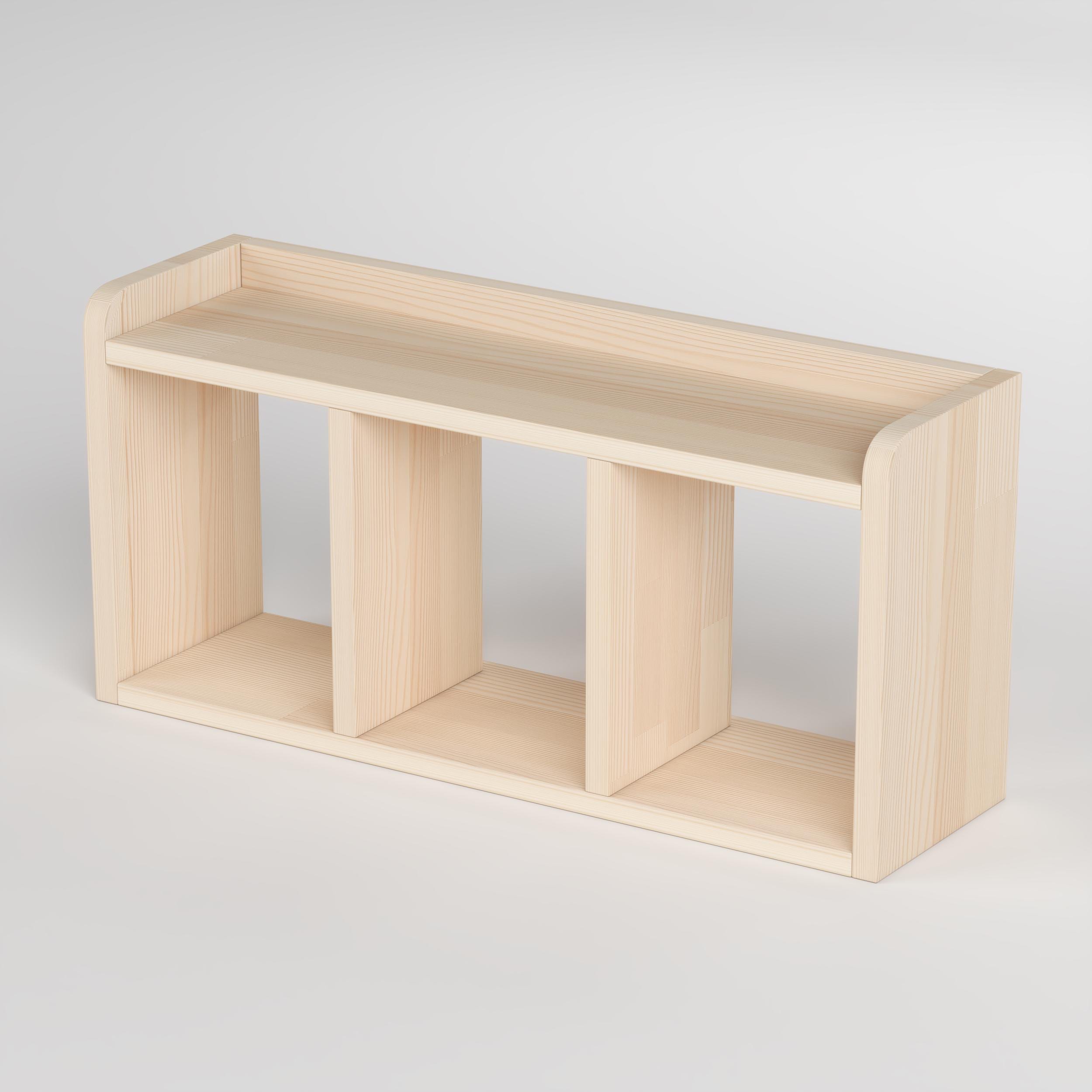 Solid Pine Desk Shelf | Minimalist Japandi Organizer | Eco-Friendly Home Office Storage