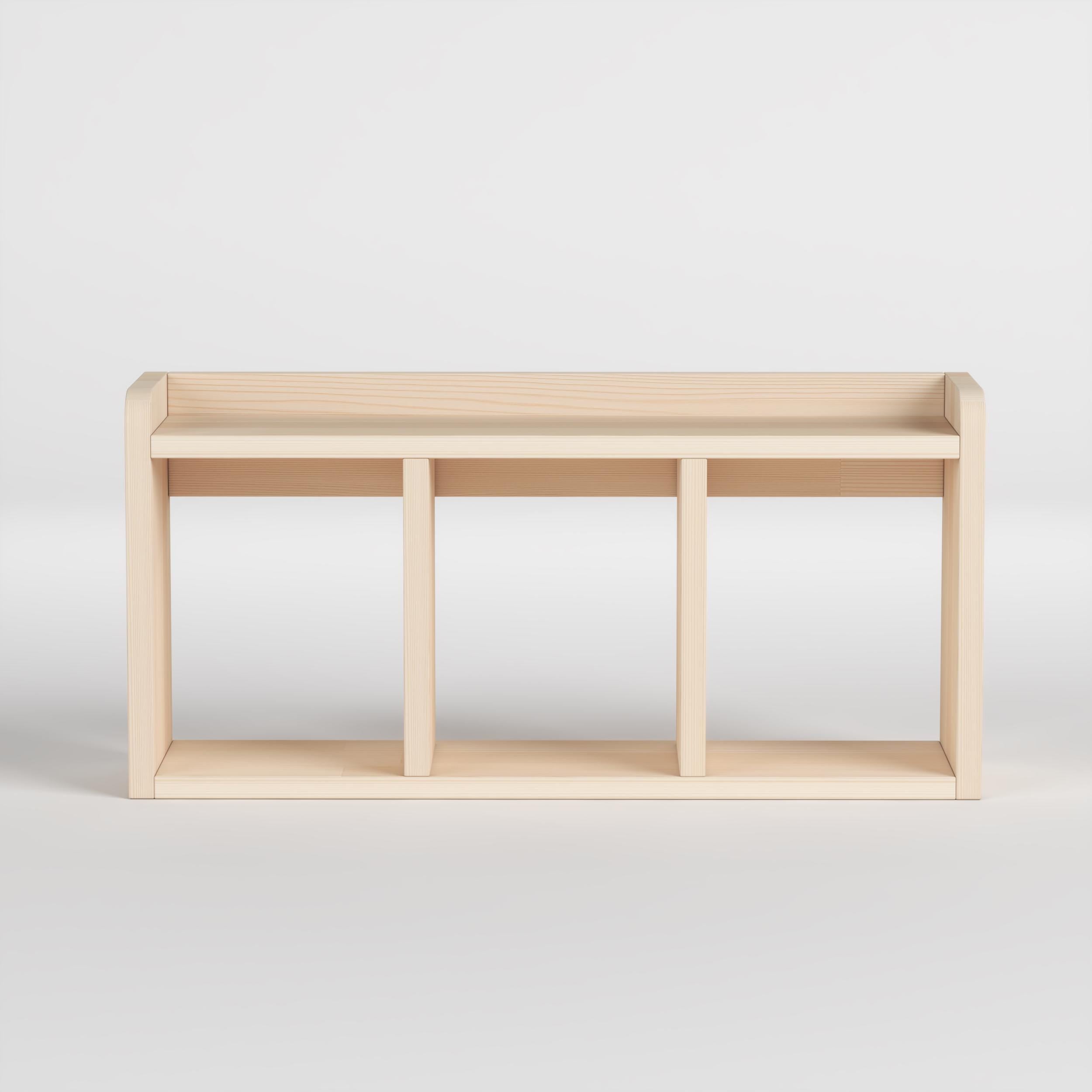 Solid Pine Desk Shelf | Minimalist Japandi Organizer | Eco-Friendly Home Office Storage