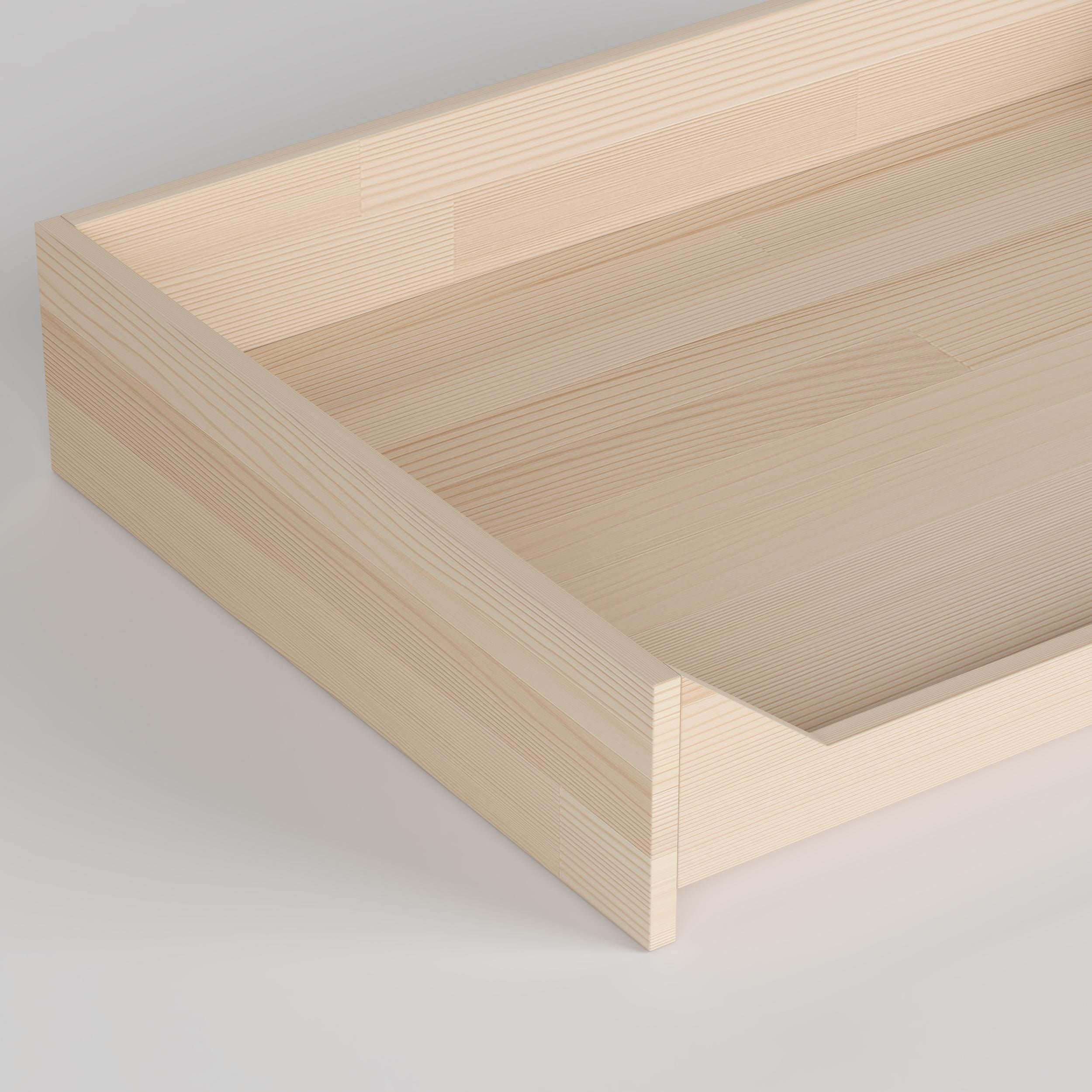 Handmade Pine Dog Bed & Feeder Set for Small Pets