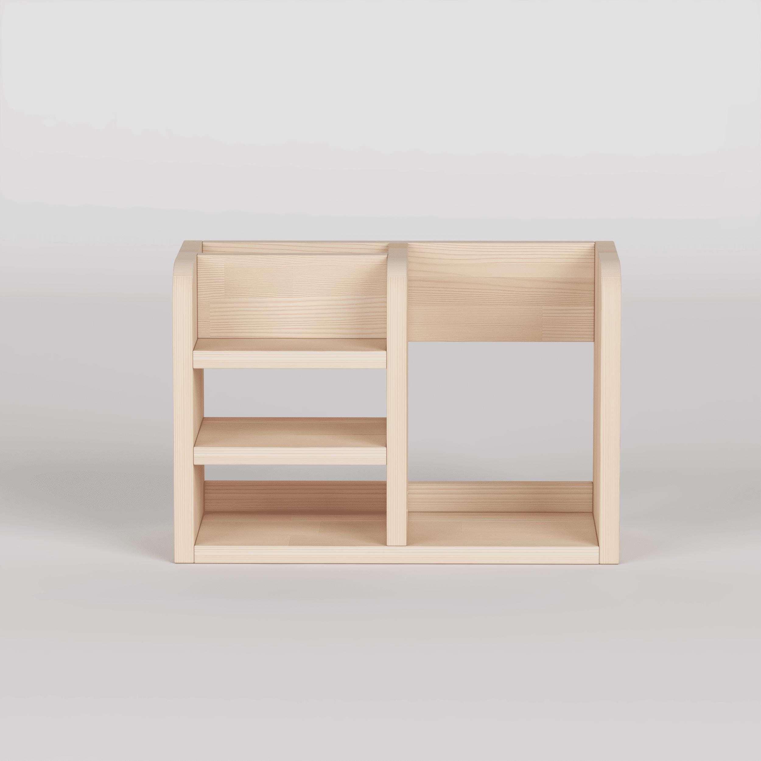 Handmade Pine Desk Shelf | Scandinavian Modern Office Organizer for Books and Stationery